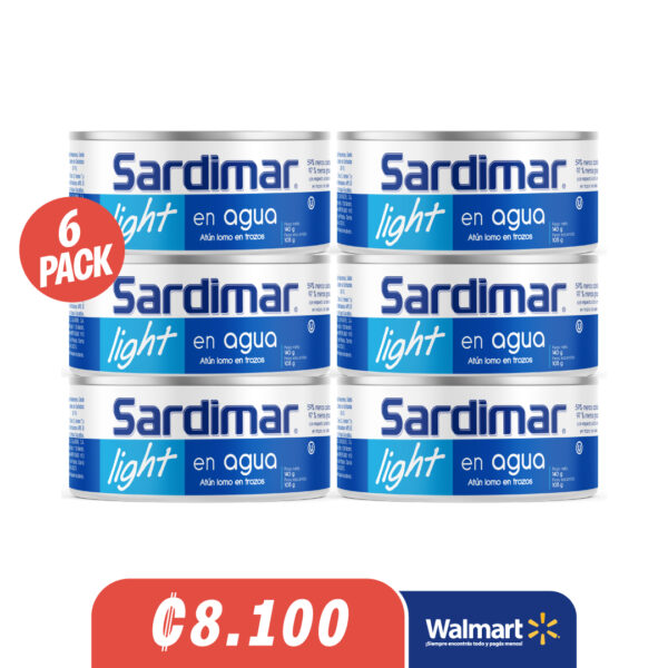 6PACK Sardimar Atún Light Trozos en agua 140g